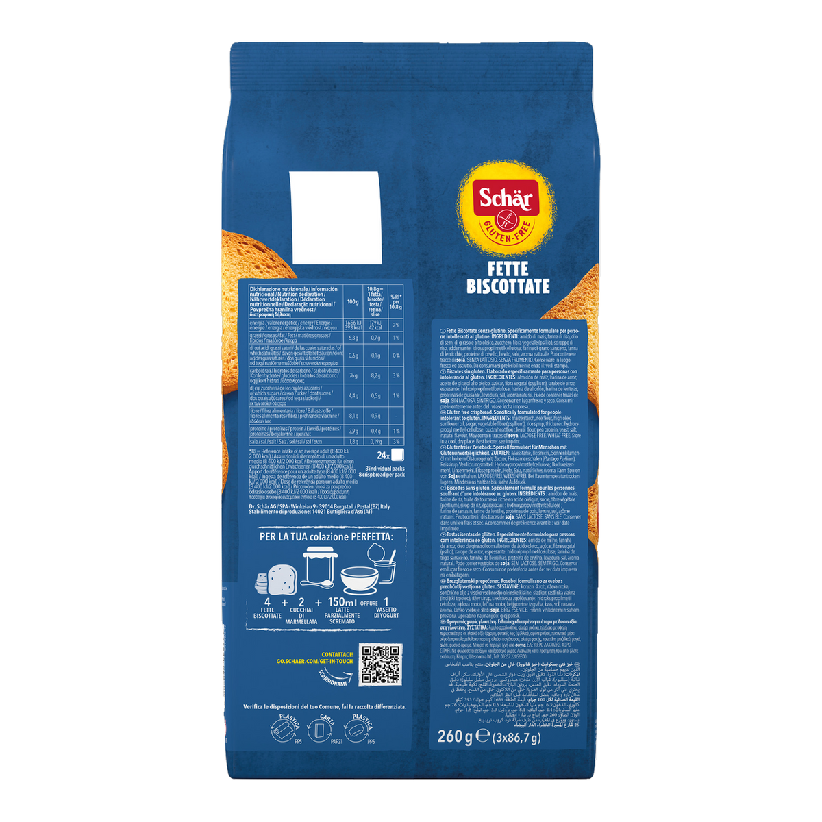 Mini Rebanada de pan tostado Sin Gluten 260g