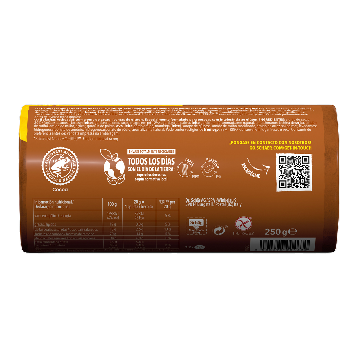 Maxi Sorrisi Sin Gluten 250g