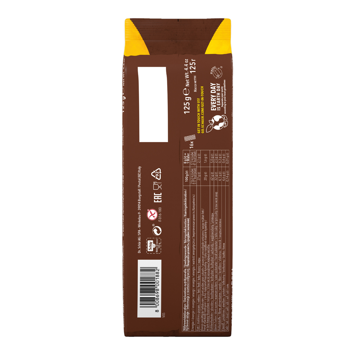 Wafers Cacao Sin Gluten 125g