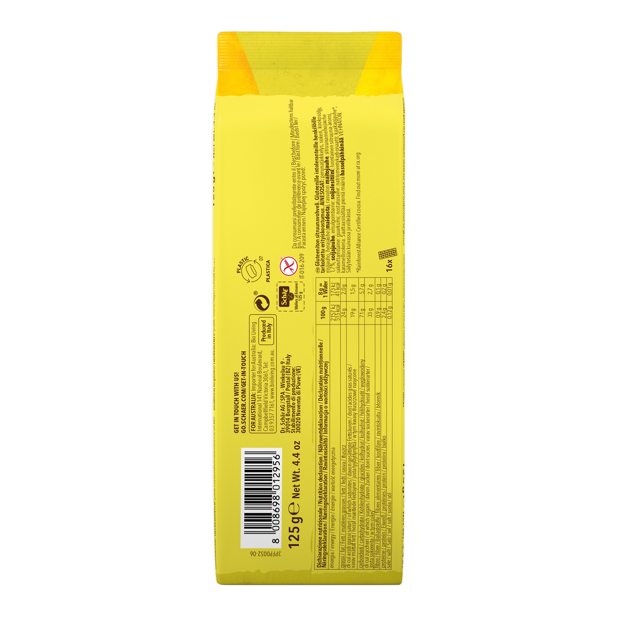 Wafers Limón Sin Gluten 125g