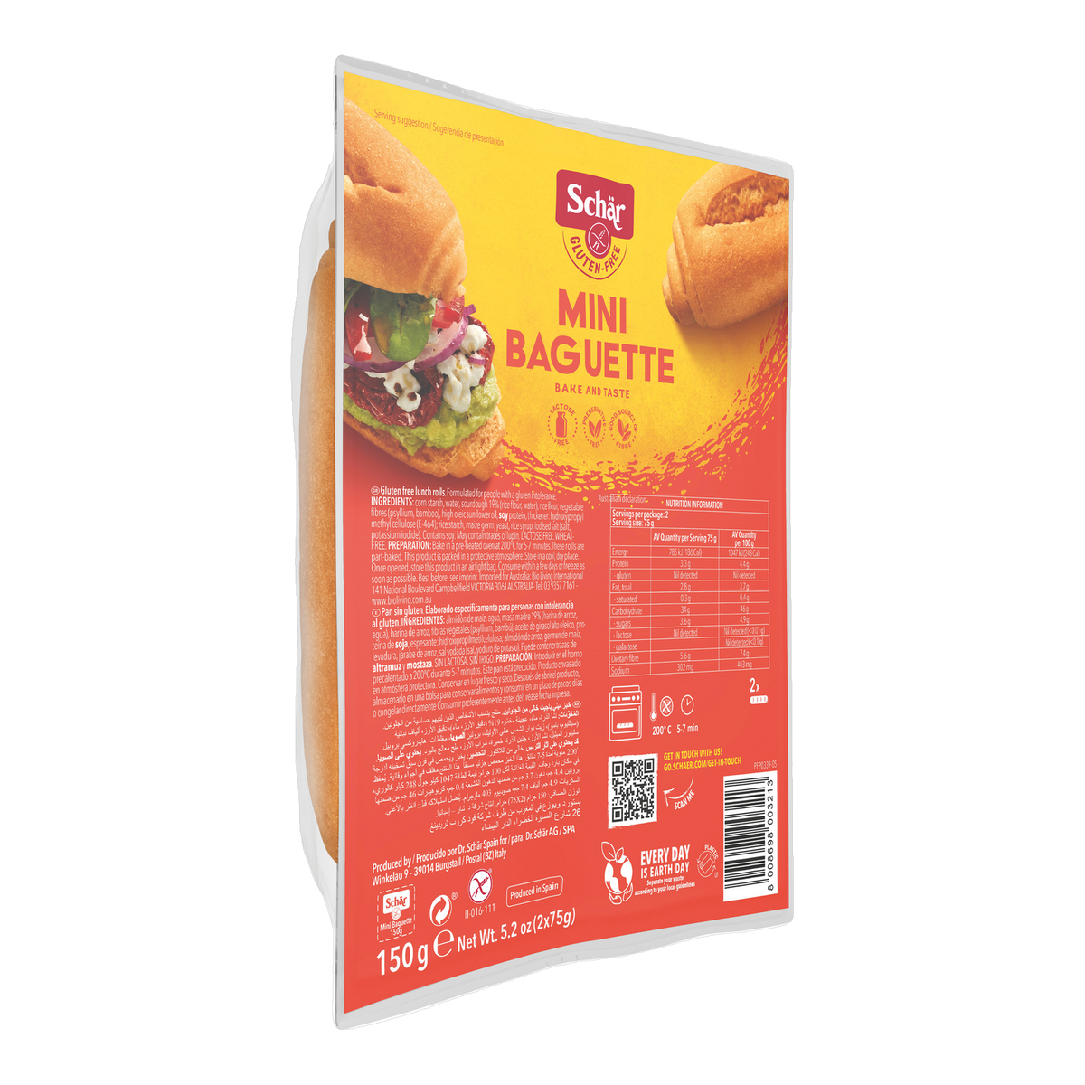 Mini Baguette Sin Gluten 150g