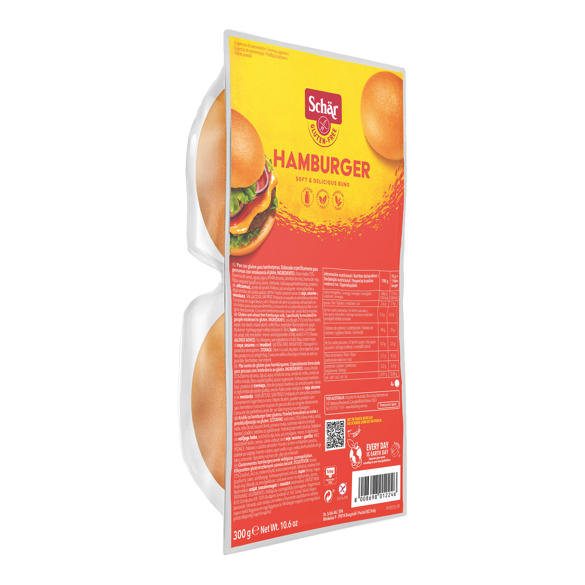 Pan Para Hamburguesa Sin Gluten 300g