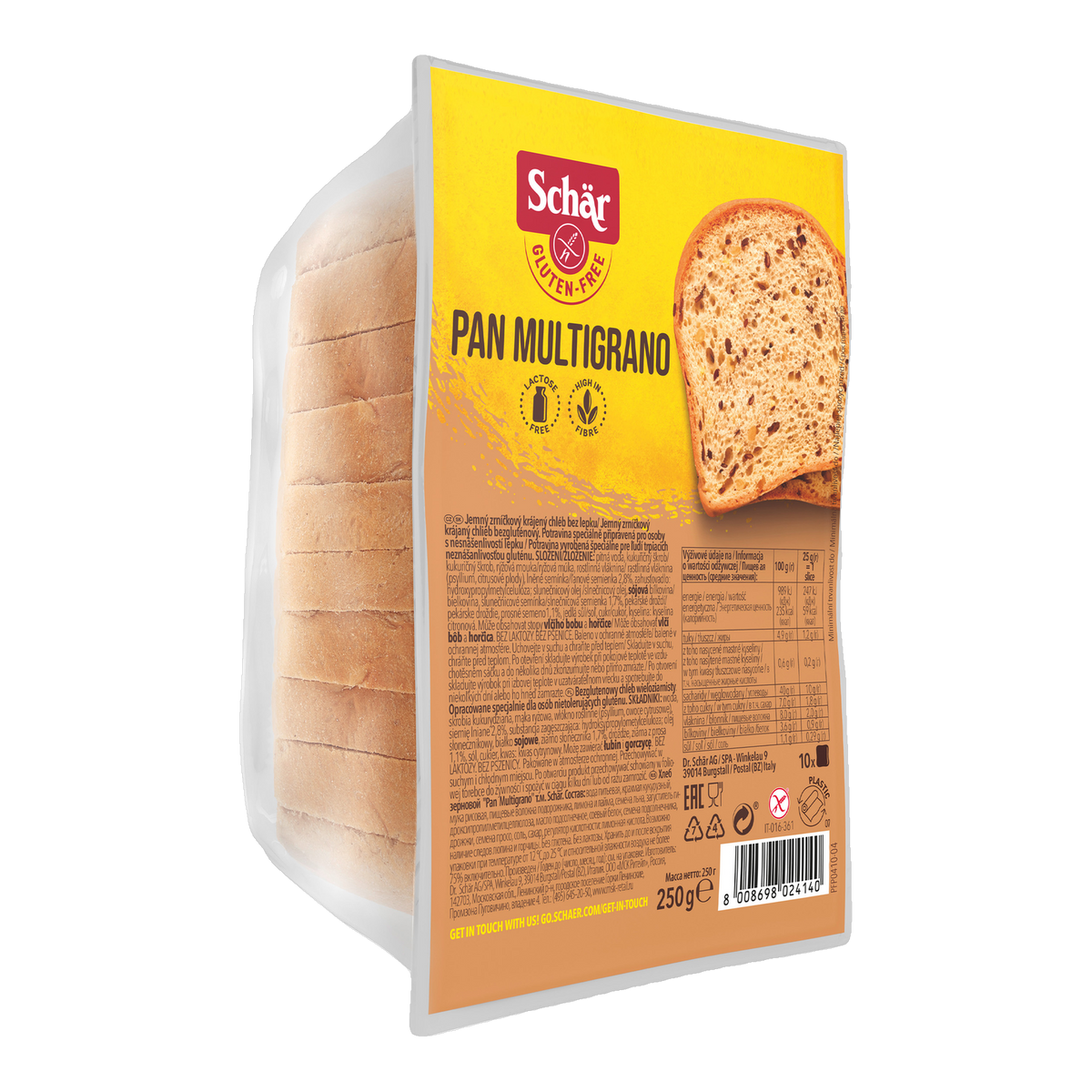 Pan Multigrano Sin Gluten 250g