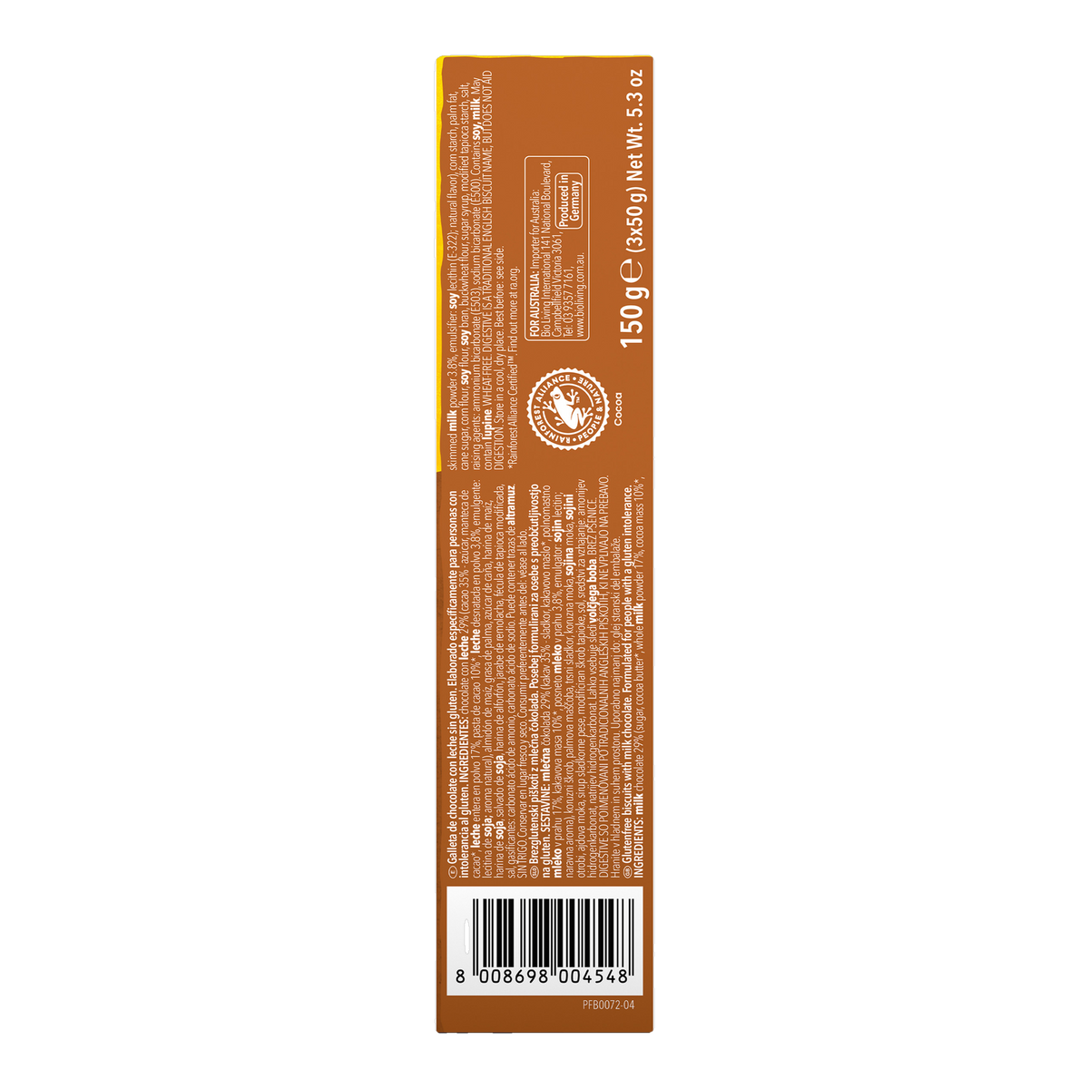 Digestive Chocolate Sin Gluten 150g