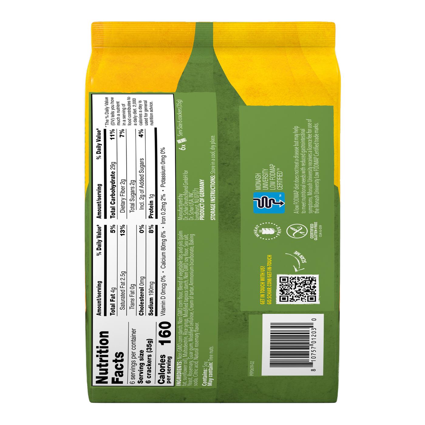 Crackers al Romero Sin Gluten 210g