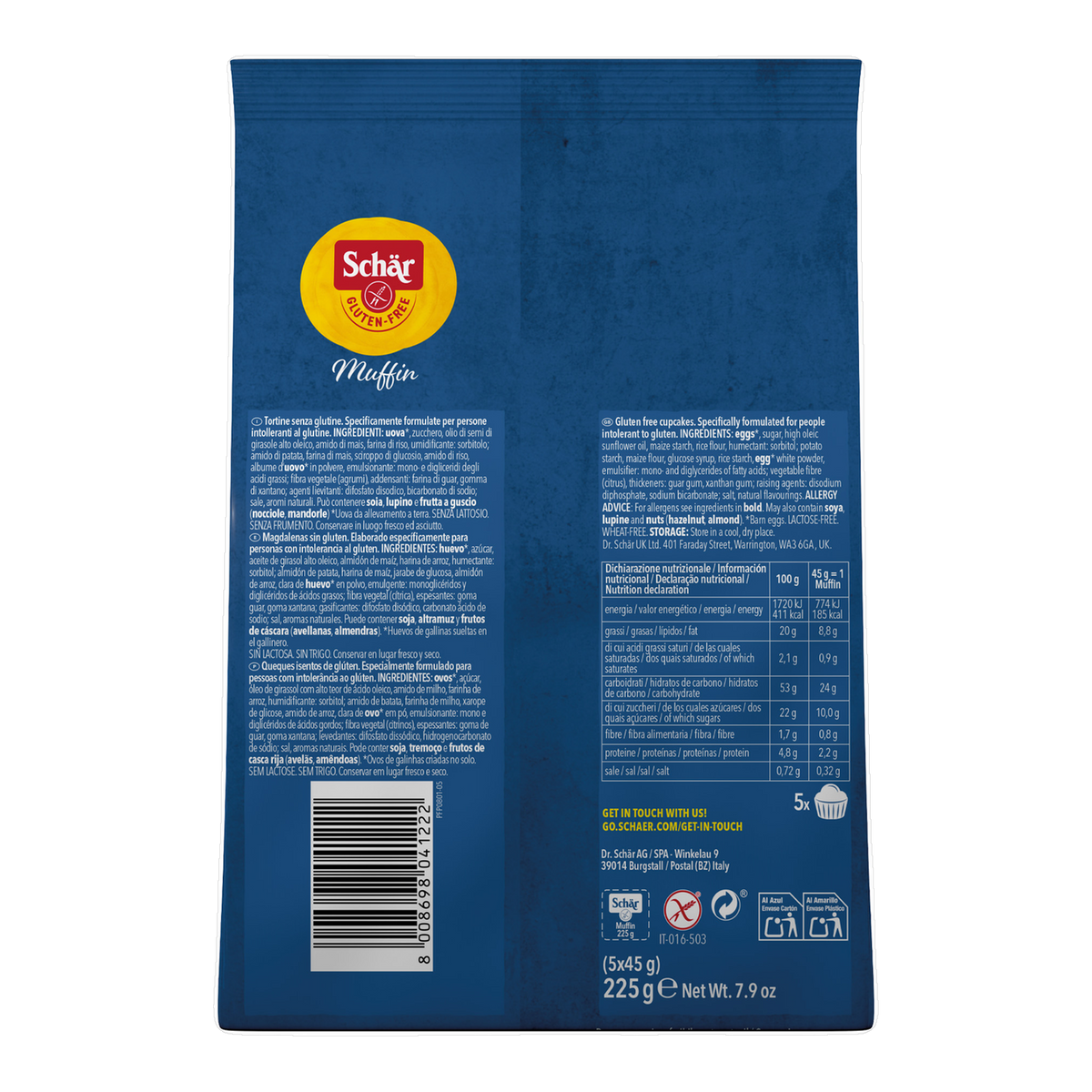 Muffin Sin Gluten 225g
