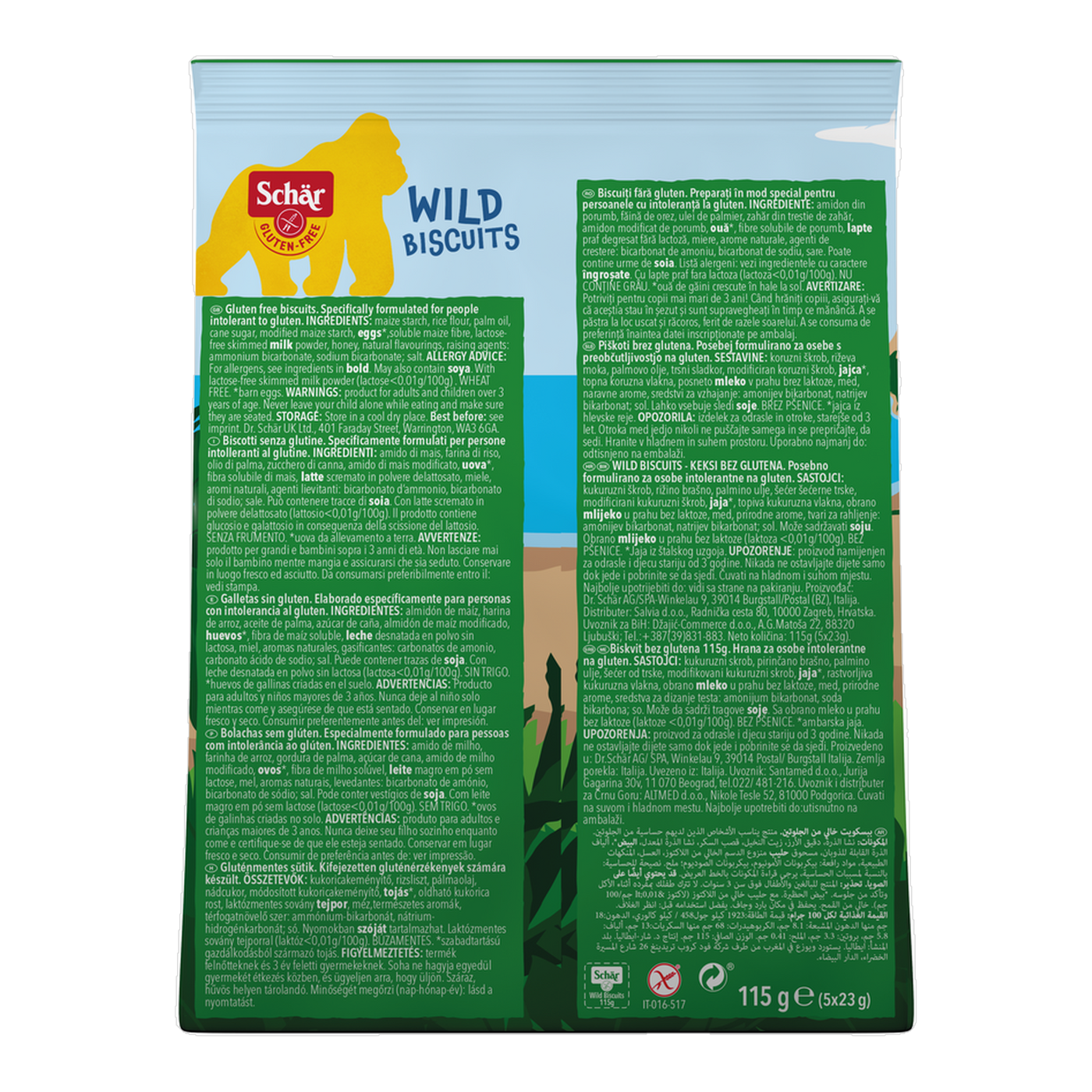Galletas de animalitos Sin Gluten 115g