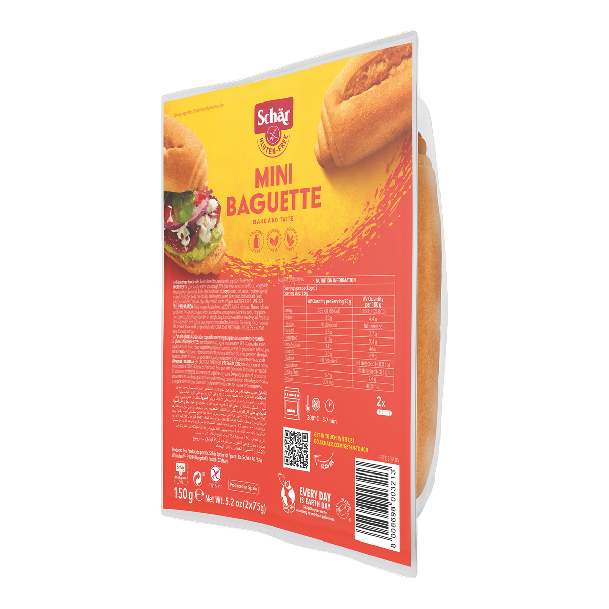Mini Baguette Sin Gluten 150g
