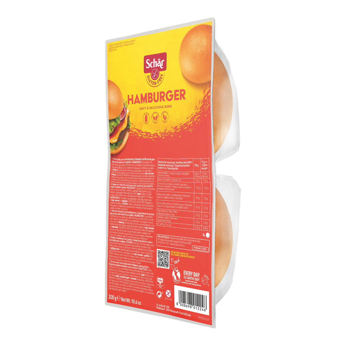 Pan Para Hamburguesa Sin Gluten 300g