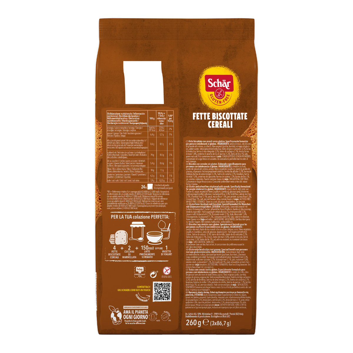 Mini Rebanada Multigrano Sin Gluten 260g