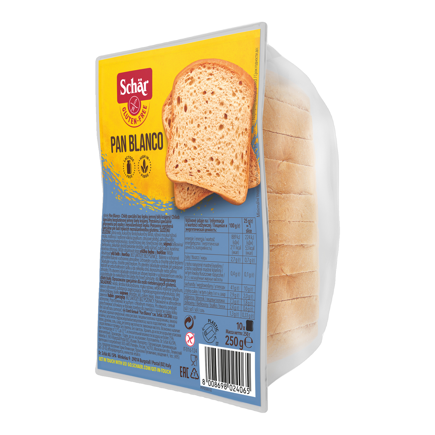 Pan Blanco Sin Gluten 250g
