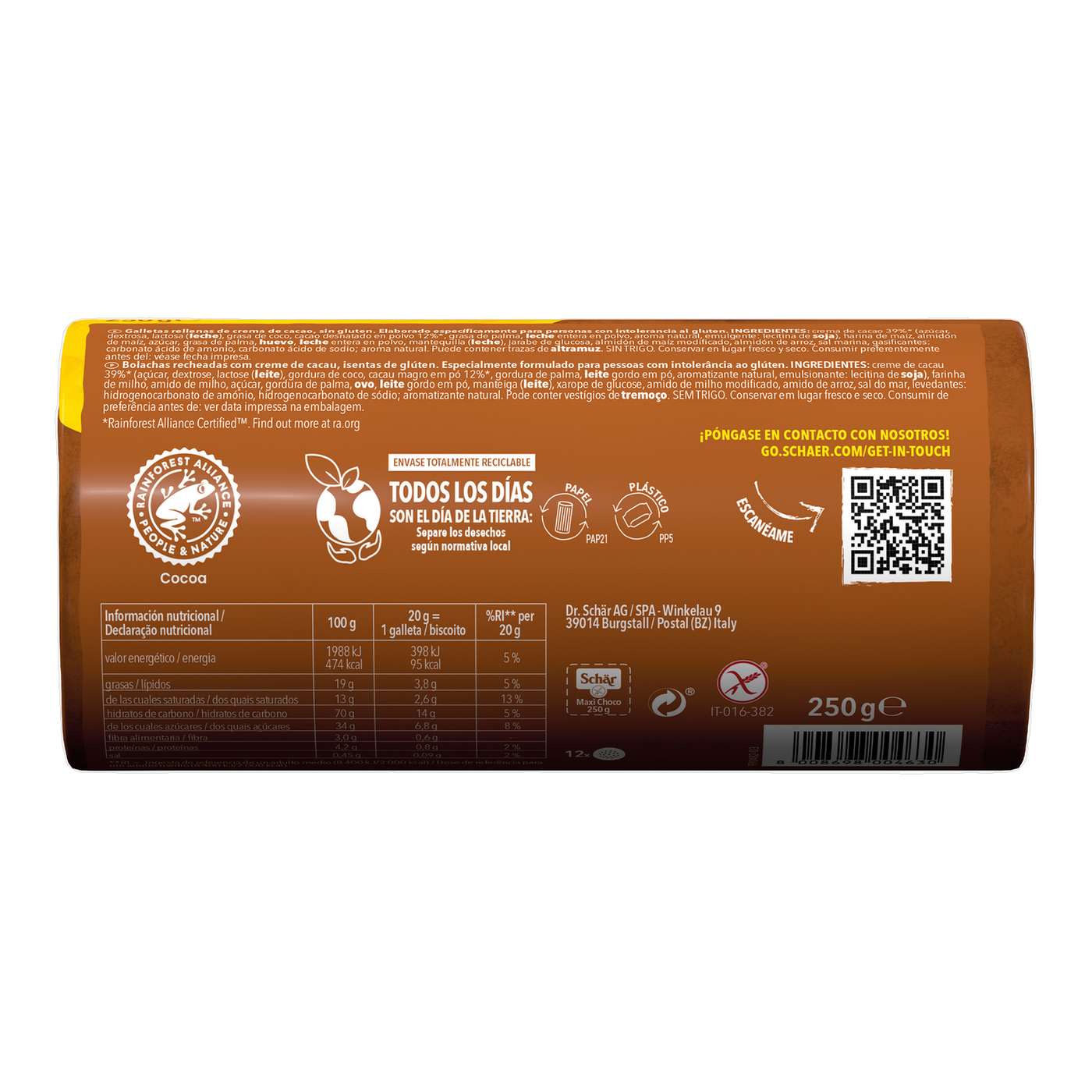 Maxi Sorrisi Sin Gluten 250g