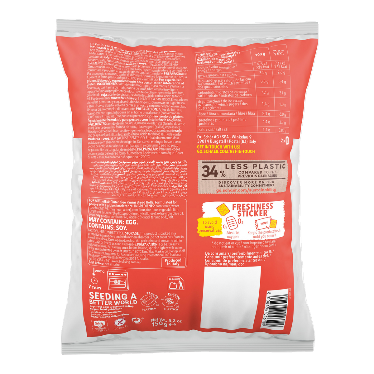 Panini Sin Gluten 150g