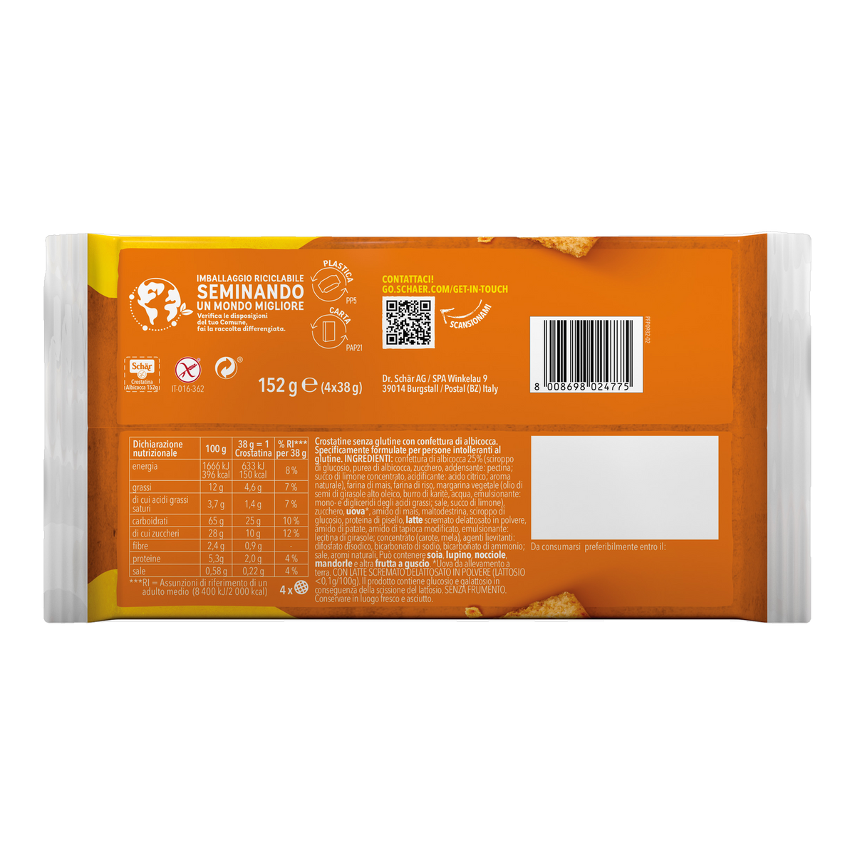 Tartaleta de Chabacano Sin Gluten 152g