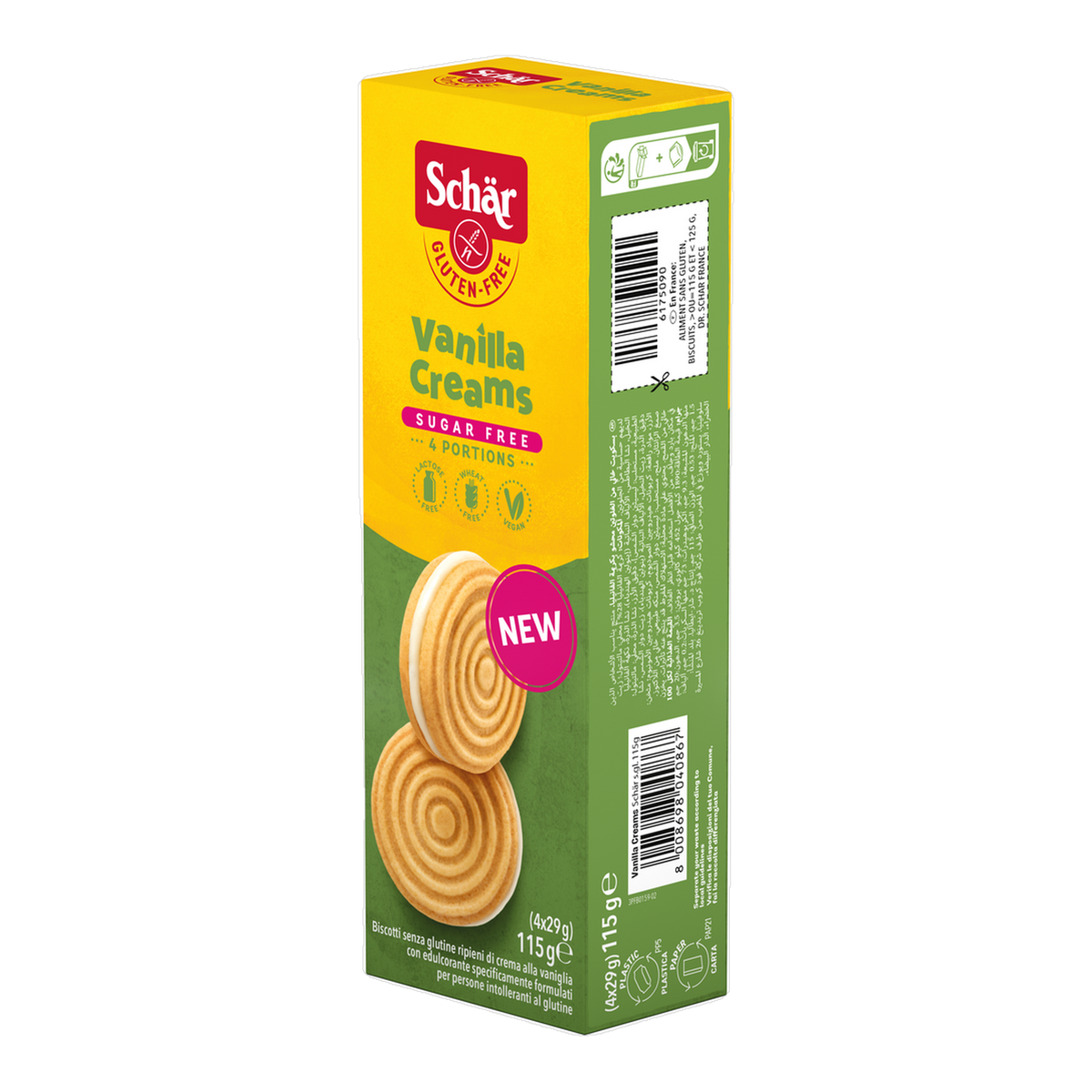 Galletas de vainilla Sin Azúcar Sin Gluten 115g