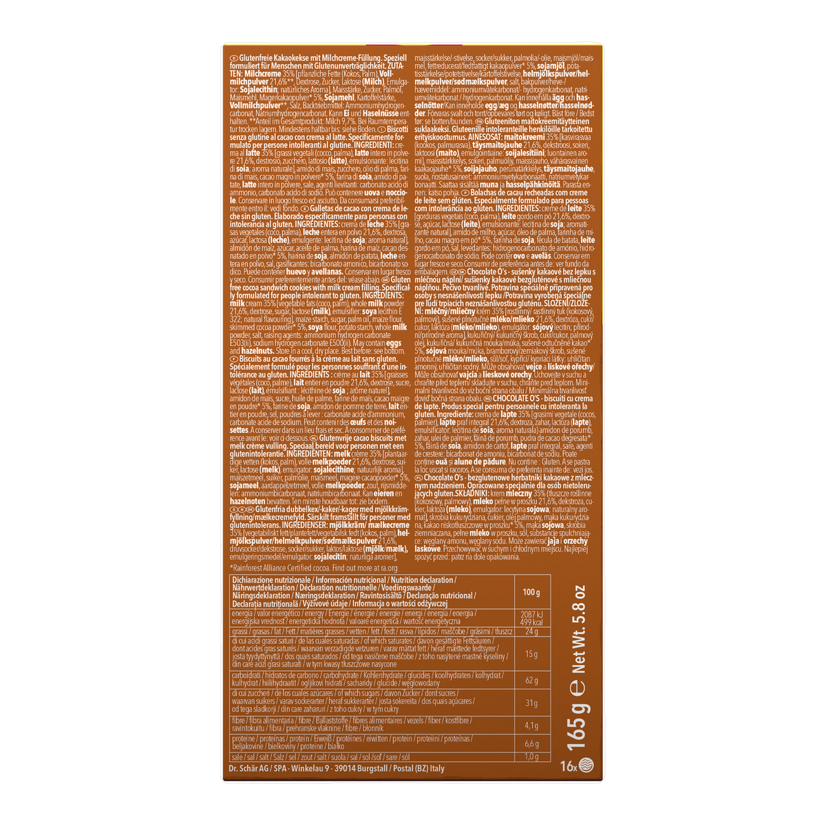 Chocolate Os  Sin Gluten 165g