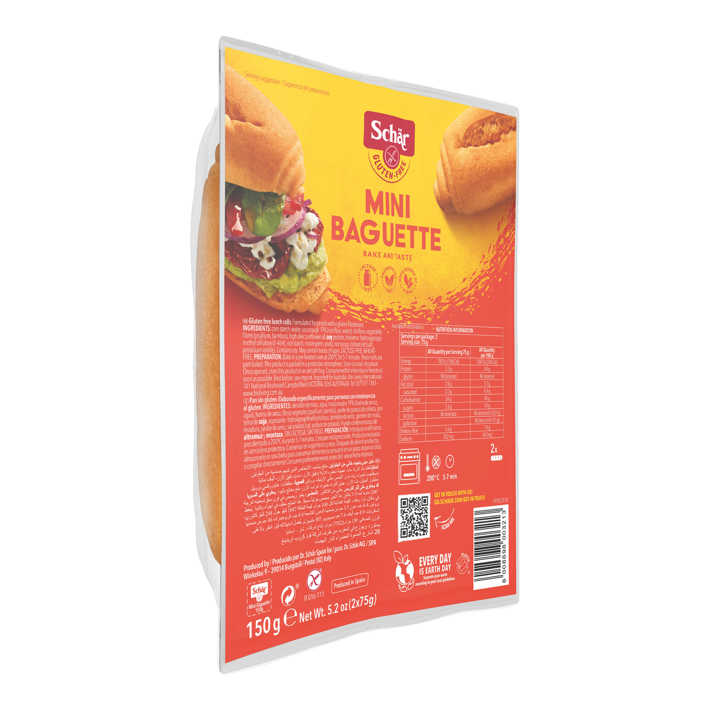 Mini Baguette Sin Gluten 150g