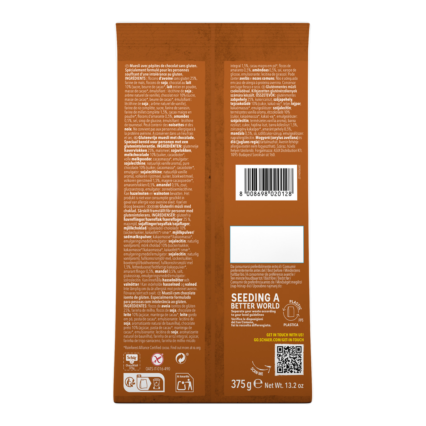 Musli Chocolate Sin Gluten 375g