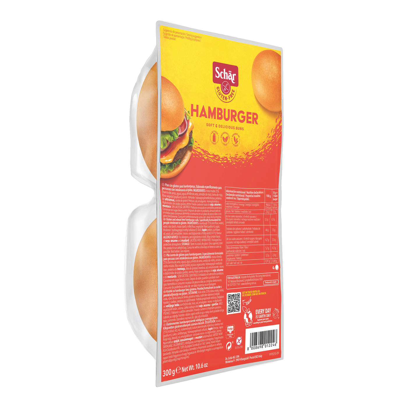 Pan Para Hamburguesa Sin Gluten 300g