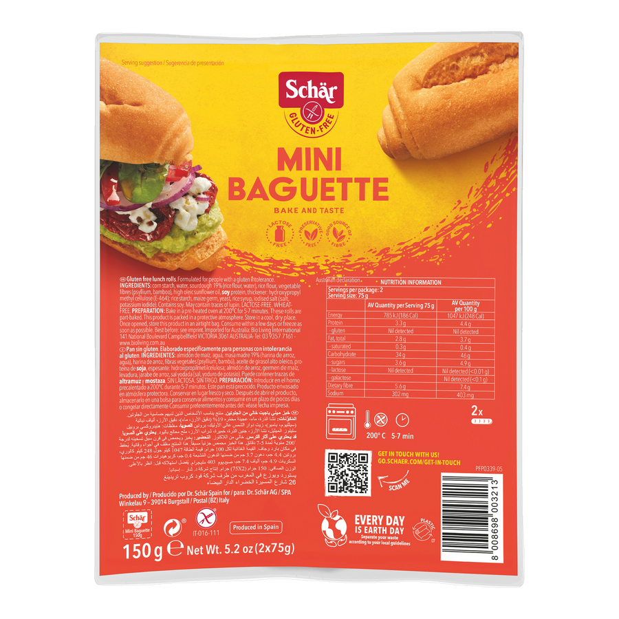 Mini Baguette Sin Gluten 150g