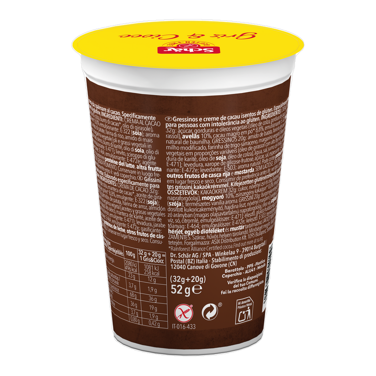 Gris Ciocc Sin Gluten 52g