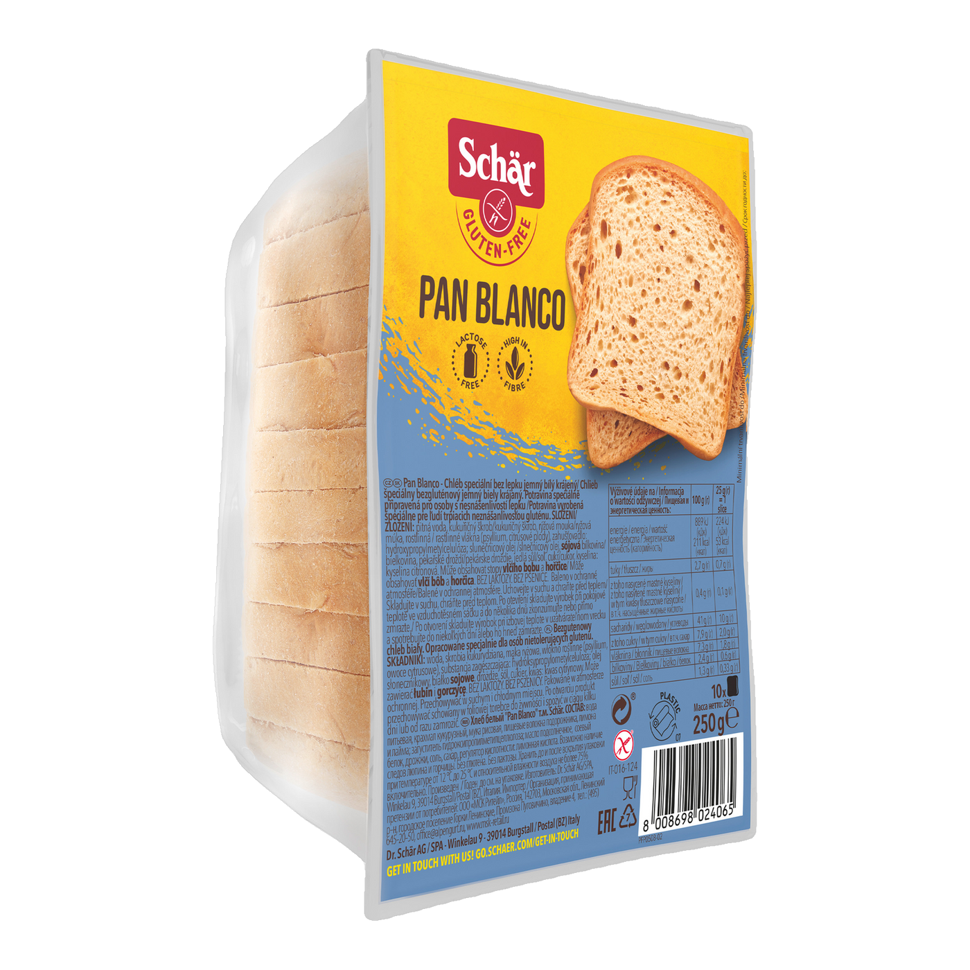 Pan Blanco Sin Gluten 250g