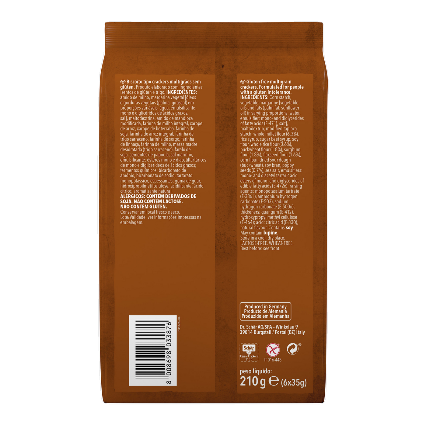 Crackers con Semillas Sin Gluten 210g