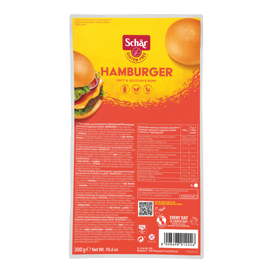 Pan Para Hamburguesa Sin Gluten 300g