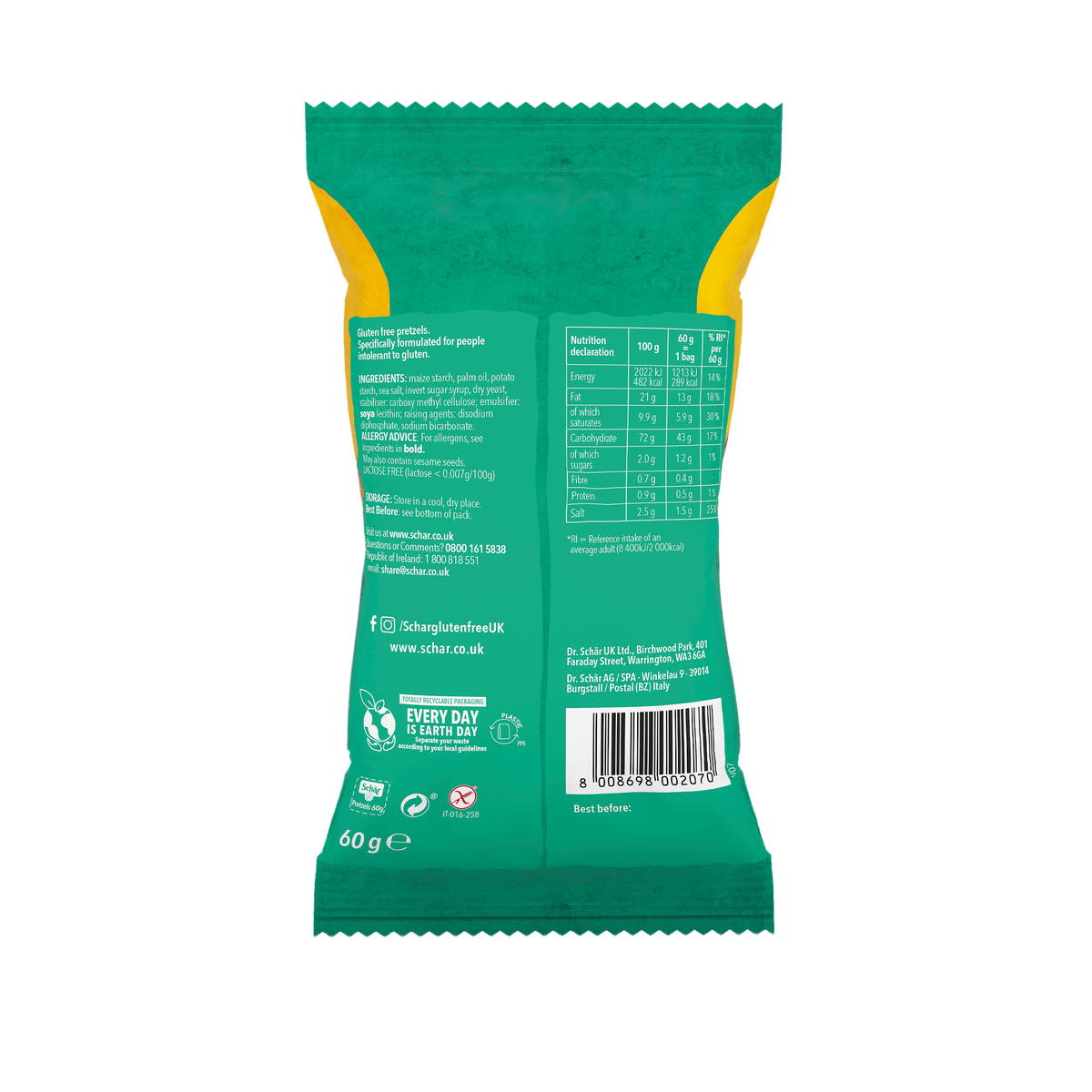 Pretzel  Sin Gluten 60g